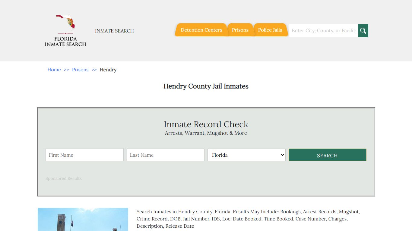 Hendry County Jail Inmates | Florida Inmate Search